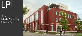 photo of linus pauling institute building at oregon state university with name of institute at left